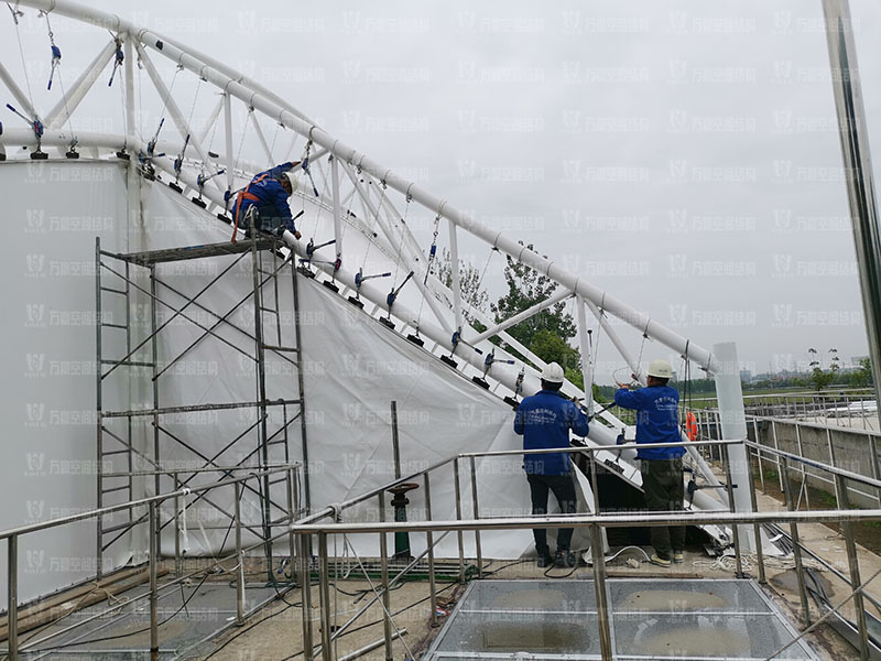 淮安鹽化新材料產業園區污水處理廠膜結構項目竣工