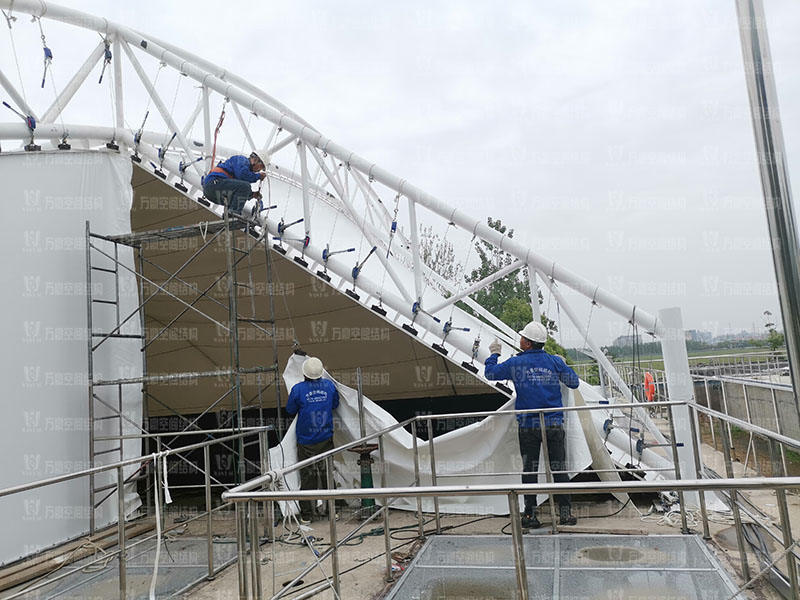 淮安鹽化新材料產業園區污水處理廠膜結構項目竣工