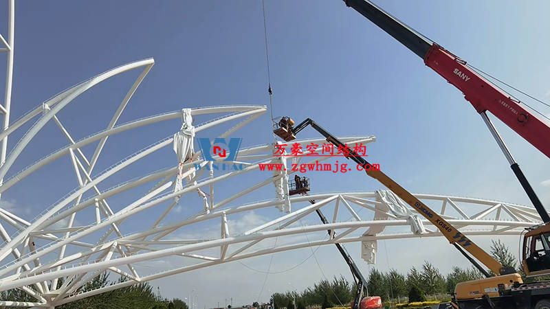 陜西定邊馬蓮灘沙漠公園鋼結構工程