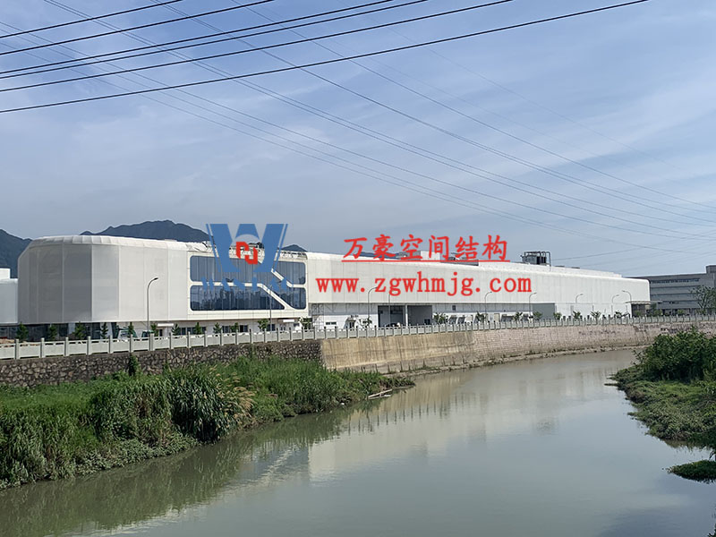 寧波益富樂公司新廠房外立面PTFE網格膜結構工程 寧波益富樂公司新廠房外立面PTFE網格膜結構工程