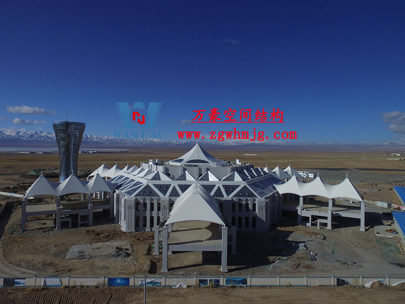 青海茶卡鹽湖天空之境集散中心鋼膜結構項目